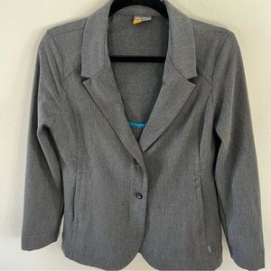 Eddie Bauer Travex Travel Blazer Jacket Women’s Size 8 Dark Gray Unlined